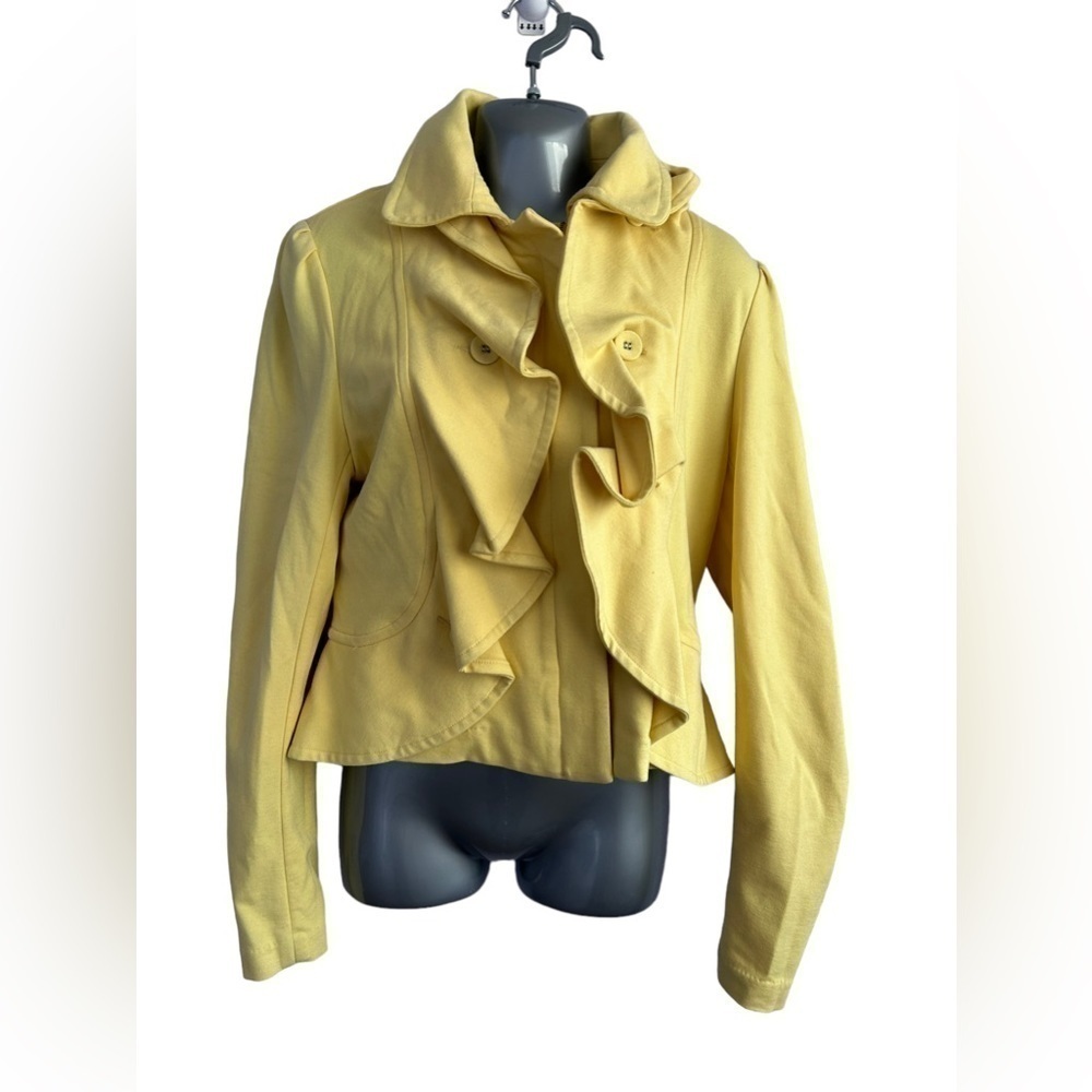 Filtre Nordstrom Ruffle Zip Up Peplum Jacket • Size: Small • Used